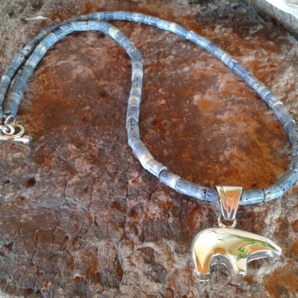 Jewelry Sterling Silver Vintage Blue Sponge Coral Necklace Poshmark